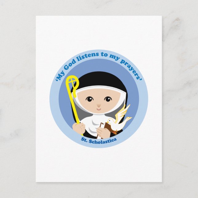 Postal St. Scholastica (Anverso)