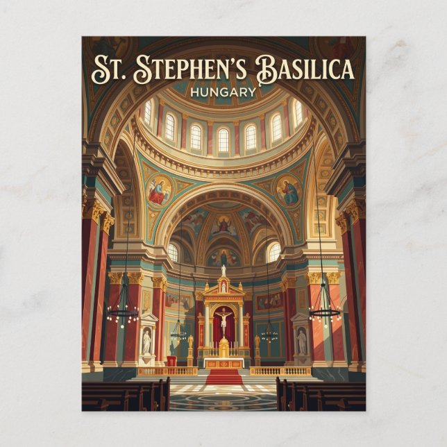 Postal St. Stephen's Basilica Hungary (Anverso)