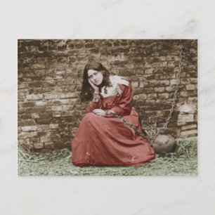 POSTAL ST THERESE COMO JOAN DE ARC.COLORIZADO