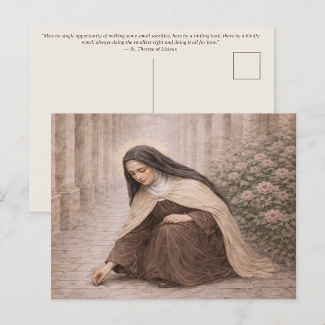 Postal St. Therese of Lisieux "Little Way"  (Anverso / Reverso)