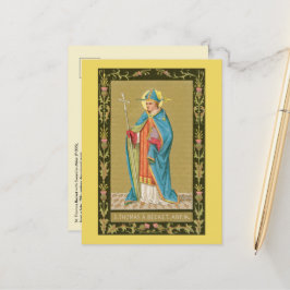Postal St. Thomas Becket con espada en Miter (P 005)