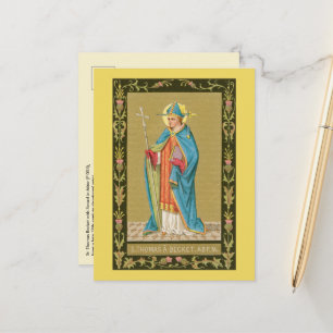 Postal St. Thomas Becket con espada en Miter (P 005)