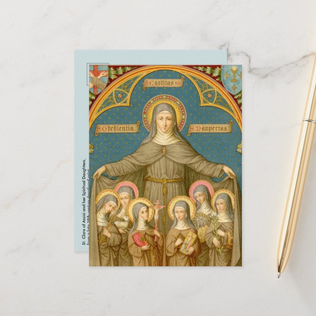 Postal Sta. Clara de Asís & Monjas (SAU 027b) (Anverso/Reverso In Situ)