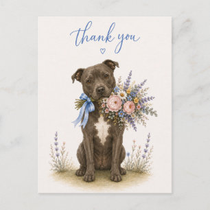 Postal Staffordshire Bull Terrier Gracias