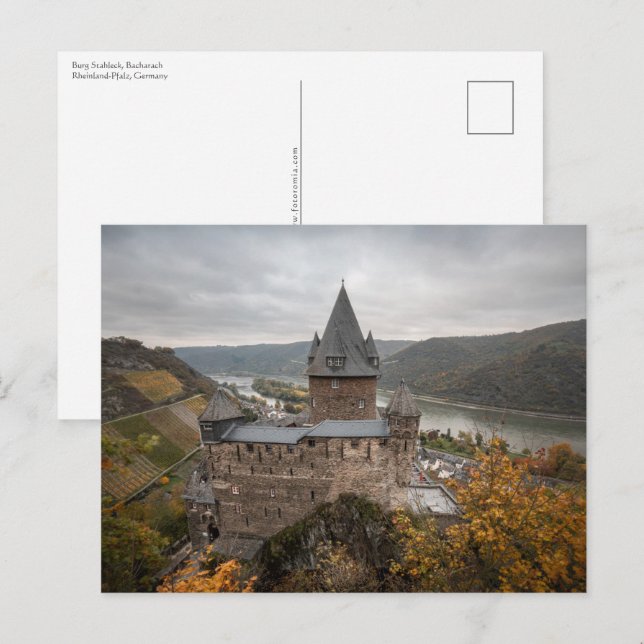 Postal Stahleck Castle Bacharach Alemania (Anverso / Reverso)
