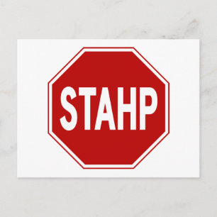 Postal ¡STAHP! Cartel
