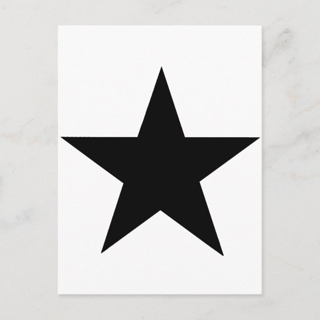 Postal Star Black The MUSEUM Zazzle Gifts (Anverso)