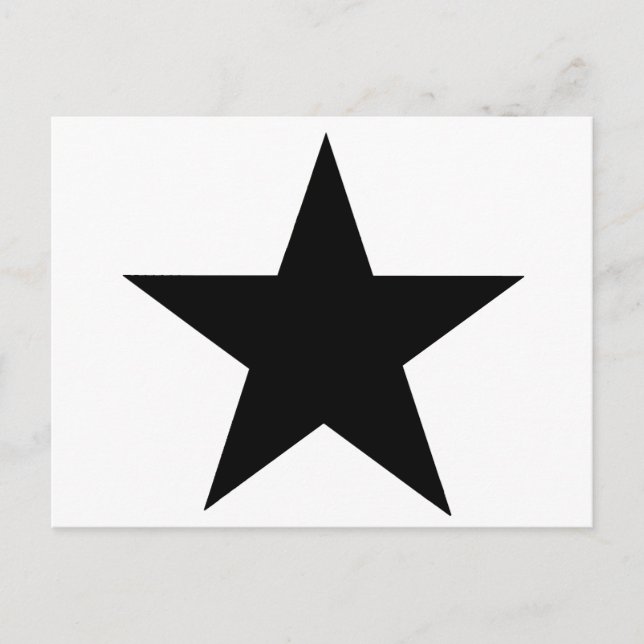Postal Star Black The MUSEUM Zazzle Gifts (Anverso)