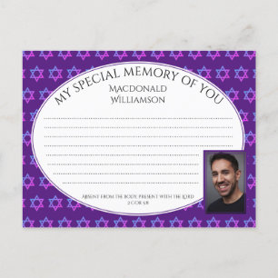 Postal Star of David SHARE A MEMORY Photo Card