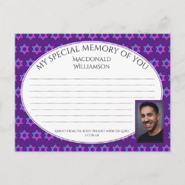 Postal Star of David SHARE A MEMORY Photo Card
