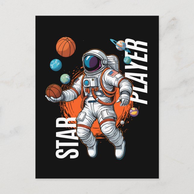 Postal Star Player - Vibes de baloncesto espacial (Anverso)