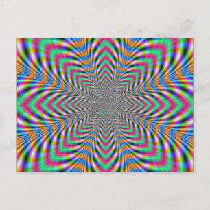 Postal Star Psychedelic Post Card