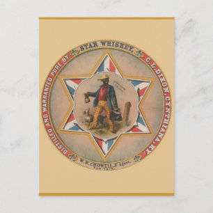 Postal Star Whiskey Destilado y garantizado puro