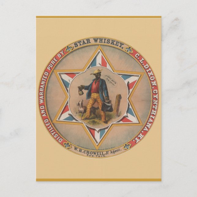 Postal Star Whiskey Destilado y garantizado puro (Anverso)