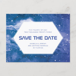 Postal Stardust Cosmic Blue Save the Date