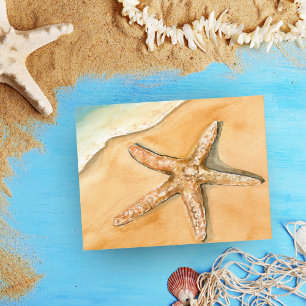 Postal Starfish acuático En La Playa