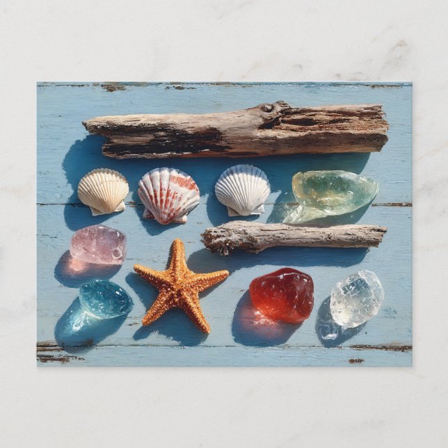 Postal Starfish and Sea Glass (Anverso)