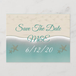 Postal Starfish Beach Sandy Shore Save the Date Postcards