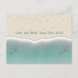 Postal Starfish Beach Sandy Shore Save the Date Postcards