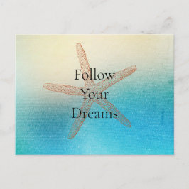 Postal Starfish Blue Beach