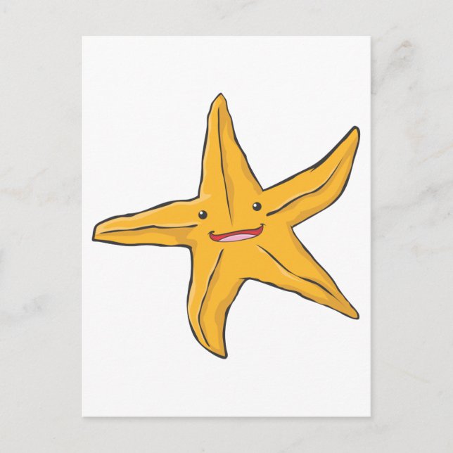 Postal Starfish feliz (Anverso)