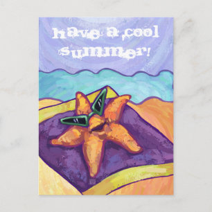 Postal Starfish para tomar el sol