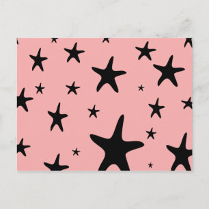 Postal Starfish rosa