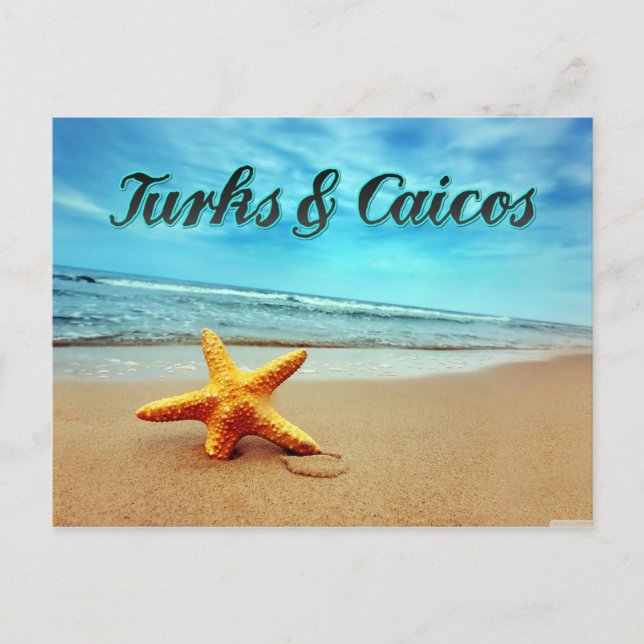 Postal Starfish turcos y caicos (Anverso)