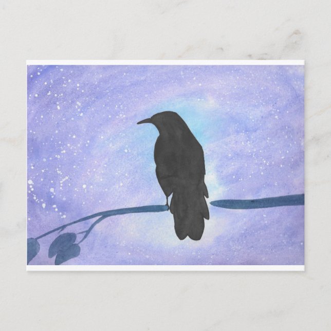 Postal Stargazing Crow (Anverso)