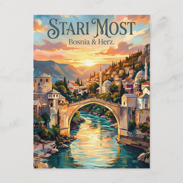 Postal Stari Most Bosnia & Herz. (Anverso)
