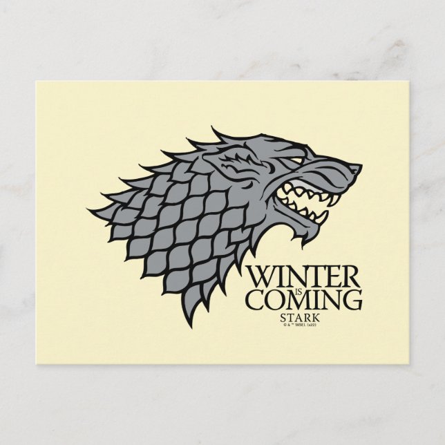 Postal Stark Sigil - viene el invierno (Anverso)