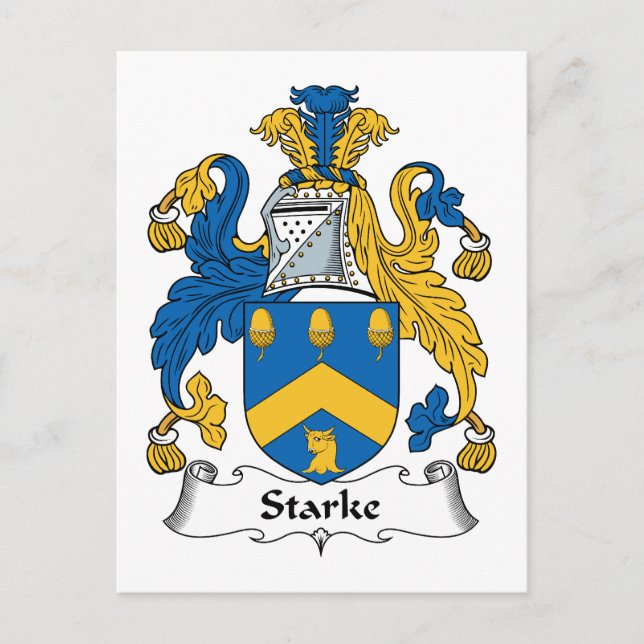 Postal Starke Family Crest (Anverso)