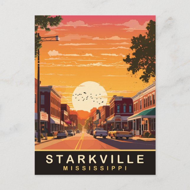 Postal Starkville, Mississippi (Anverso)