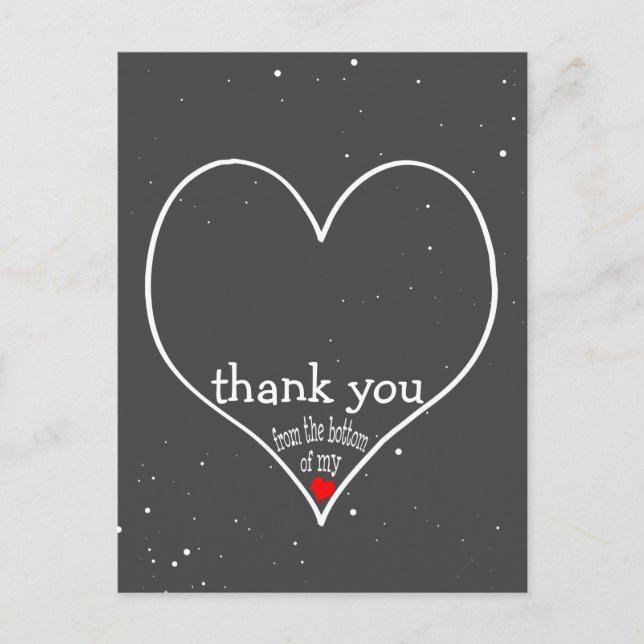 Postal Starry Gracias desde el fondo de mi corazón (Anverso)