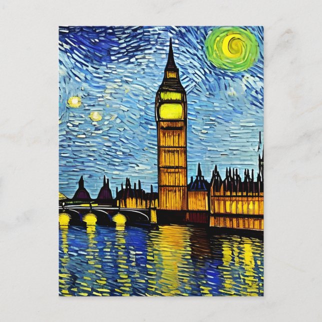 Postal Starry London Night Postcard (Anverso)