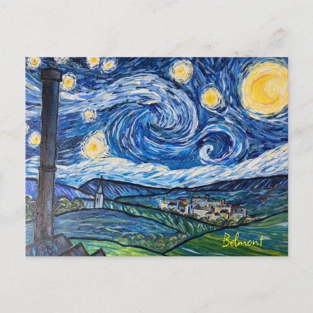 Postal Starry Night Belmont Lancashire (Anverso)