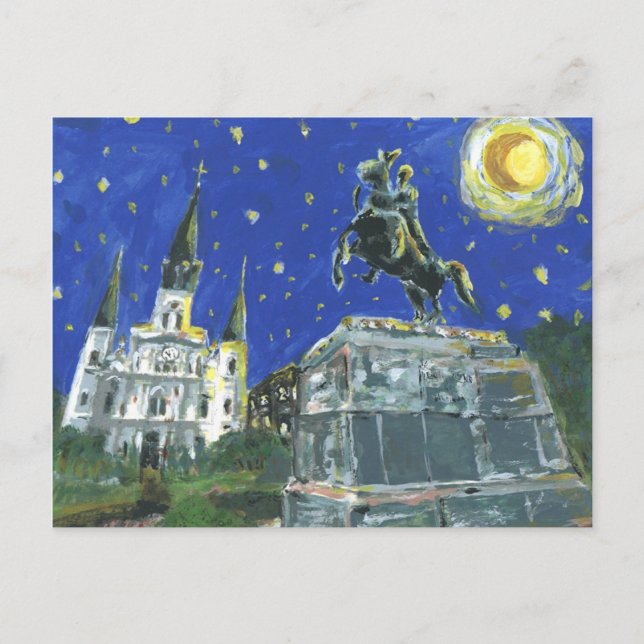 Postal Starry Night Jackson Square (Anverso)