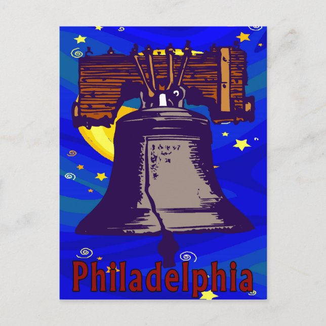 Postal Starry Night Liberty Bell (Anverso)