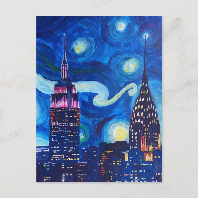 Postal Starry Night New York (Anverso)