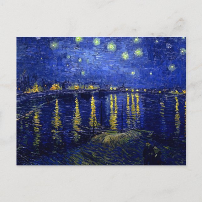 Postal Starry Night Rhone Van Gogh Bella Artes (Anverso)