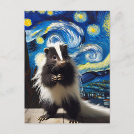 Postal Starry Night Skunk