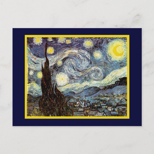Postal Starry Night Van Gogh Bella Artes (Anverso)