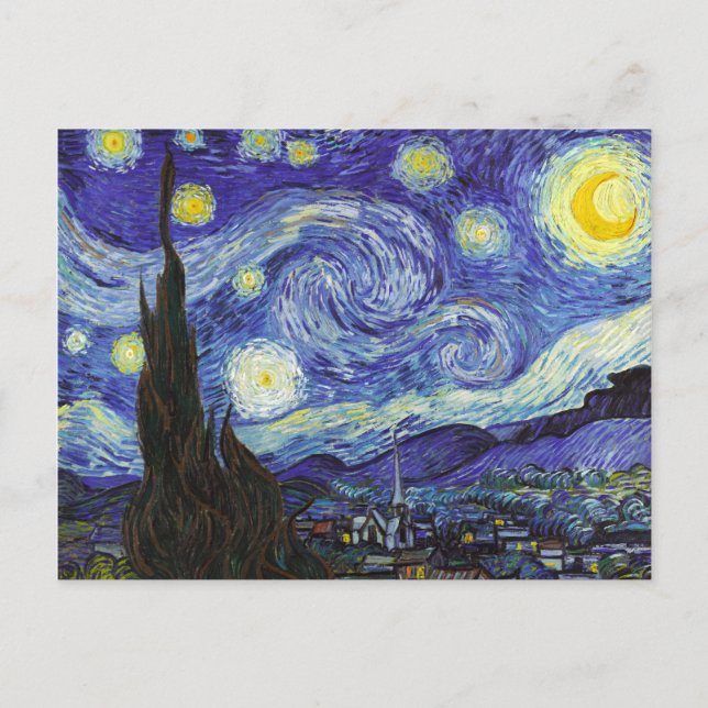 Postal Starry Night Van Gogh Bella Artes (Anverso)