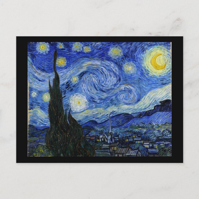 Postal Starry Night Van Gogh Bella Artes (Anverso)