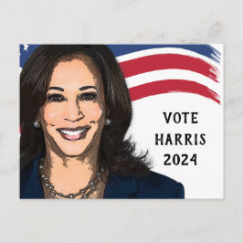 Postal Stars and Stripes Harris para presidente