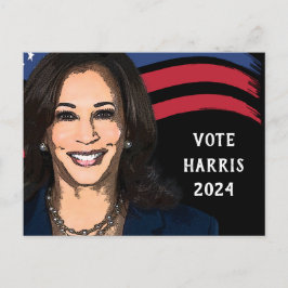 Postal Stars and Stripes Harris para presidente