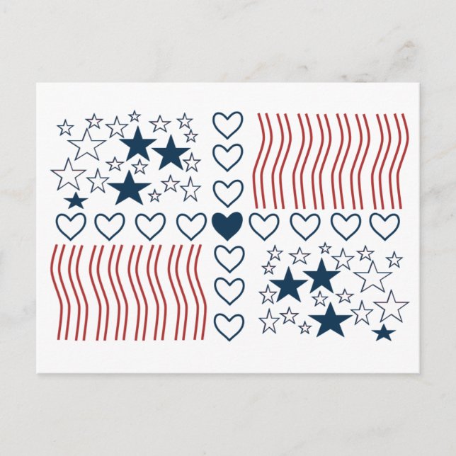 Postal Stars Stripes Hearts (Anverso)
