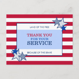 Postal Stars Stripes Patriotic VeterService Gracias