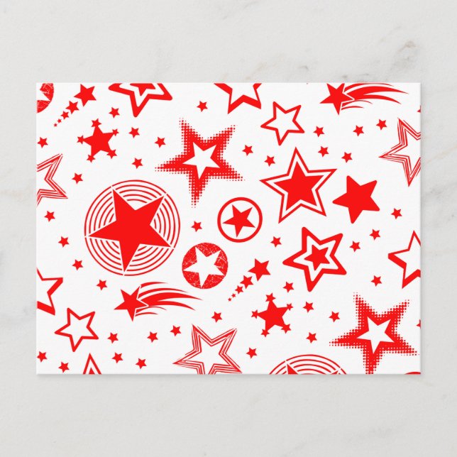 Postal Stars Tattoos rojo + tus ideas (Anverso)