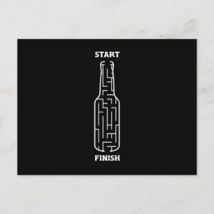Postal Start Finish Beer Bottle Labyrinth Maze Beer Lover